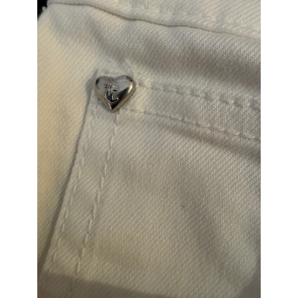 Juicy Couture White High Rise Wide Leg Jeans NWT Size 31 Stretch - Picture 2 of 7